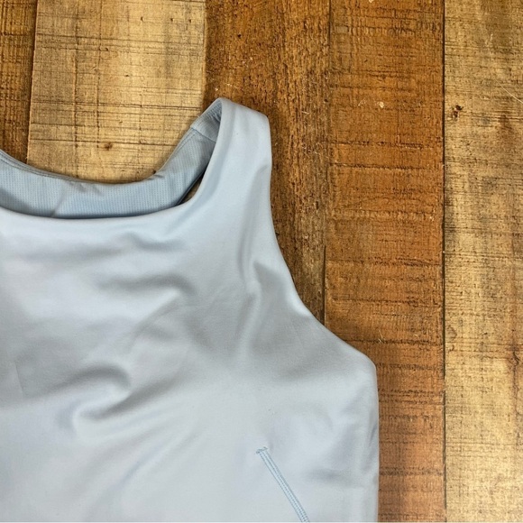 SheIn Large Buttery Soft High Neck Support Mesh Panel Yoga Sports Bra Pastel - Picture 7 of 7